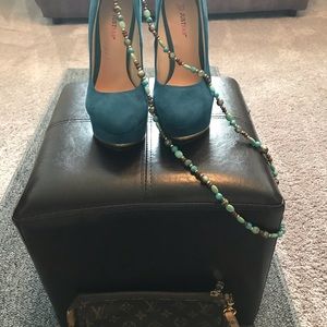 Women’s Turquoise heels in 7.5 from Just Fab